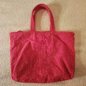 Victoria's Secret Textured Pink Tote Bag